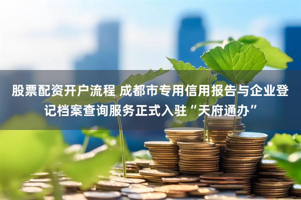 股票配资开户流程 成都市专用信用报告与企业登记档案查询服务正式入驻“天府通办”
